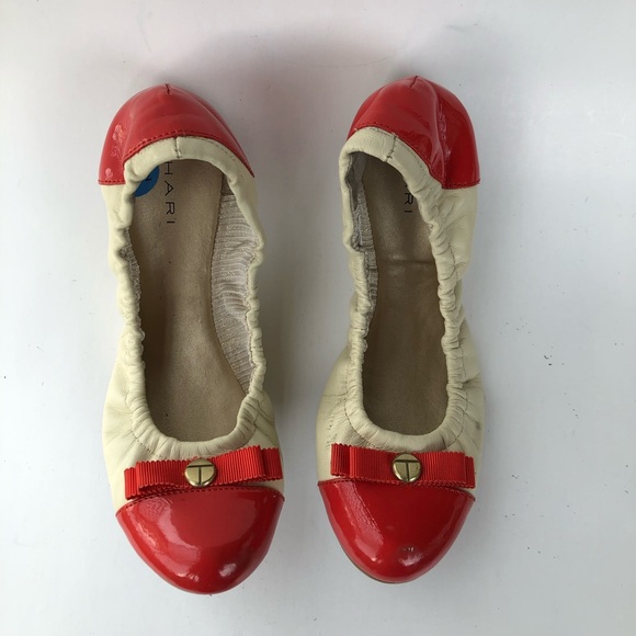 tahari Gibson cream&Orange ballerina Flats SZ6.5” - Picture 6 of 8